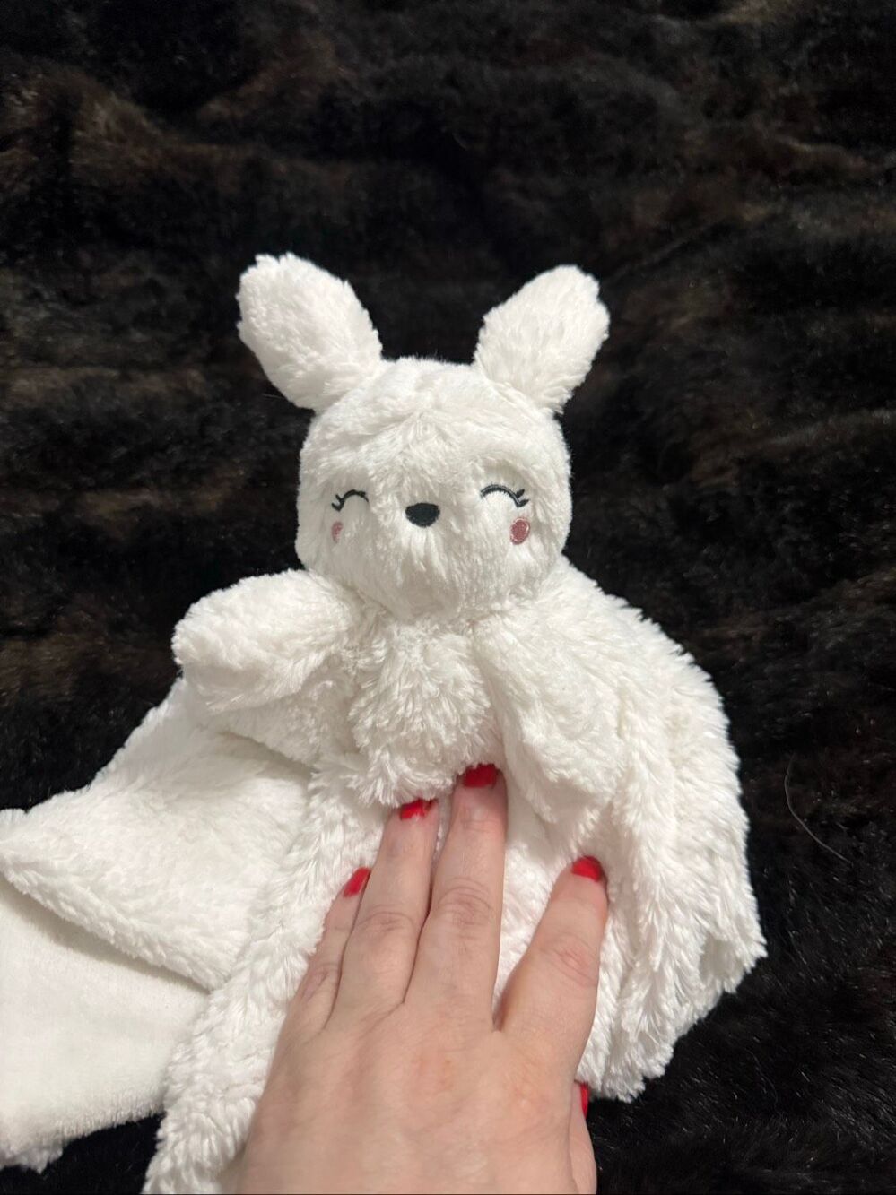 Gerber Just Born15" x 15" Cuddleplush & Fleece Bunny Lovey/Security Blanket
